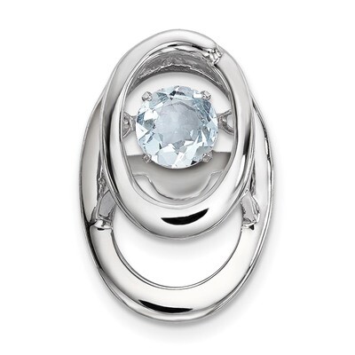 Aquamarine Birthstone Vibrant Pendant Sterling Silver Rhodium QBPD32MAR, MPN: QBPD32MAR, 8867741009…