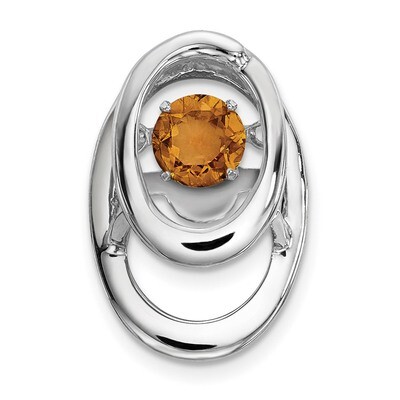 Citrine Birthstone Vibrant Pendant Sterling Silver Rhodium QBPD32NOV, MPN: QBPD32NOV, 886774036045