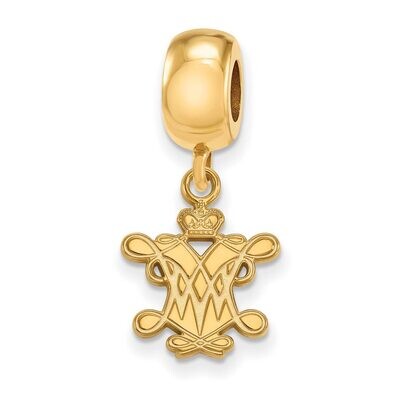 William And Mary Bead Charm Small Dangle Gold-plated Silver GP005WMA, MPN: GP005WMA, 886774902258