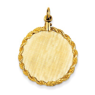 Patterned .013 Gauge Circular Engravable Disc with Rope Charm 14k Gold XM278/13, MPN: XM278/13, 883…