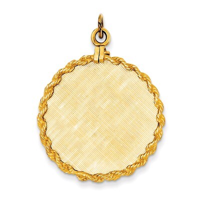Patterned .013 Gauge Circular Engravable Disc with Rope Charm 14k Gold XM277/13, MPN: XM277/13, 883…