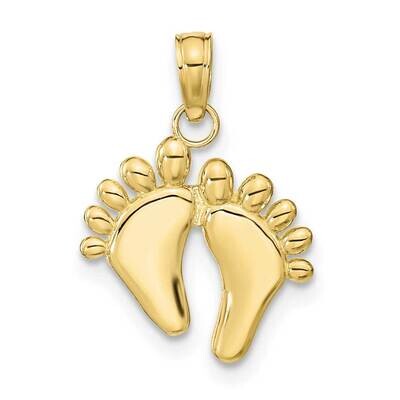 Double Feet Hang Ten Style Charm 10k Gold 10K7278, MPN: 10K7278,