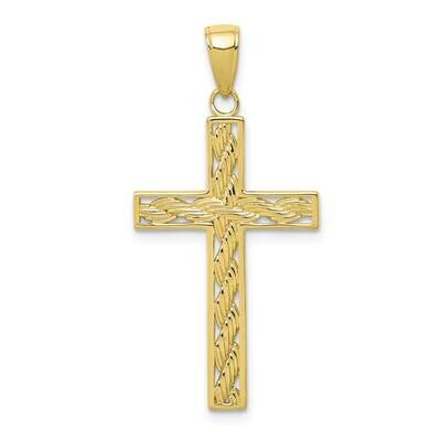 Rope Cross Pendant 10k Gold 10M2545, MPN: 10M2545,