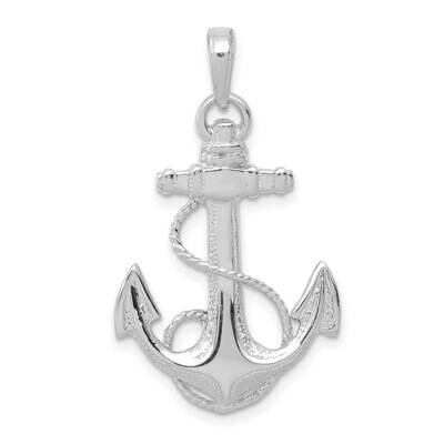 Anchor with Rope Pendant 14k White Gold K3082W, MPN: K3082W, 196904090534