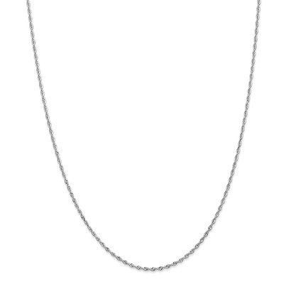 22 Inch 1.84mm Diamond -cut Quadruple Rope Chain 10k White Gold 10WQT014-22, MPN: 10WQT014-22, 1911…