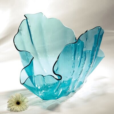 Annieglass Limited Edition Sculpture Clam 16 1/2 x 21 x 14 3/4 Inch Series Of 500, MPN: U510, UPC: