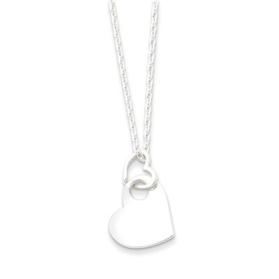 16 Inch Heart Holding Heart Necklace Sterling Silver QH778-16, MPN: QH778-16, 883957955339