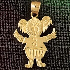 Dazzlers Jewelry Teddy Bear Pendant Necklace Charm Bracelet in Yellow, White or Rose Gold 2506, MPN…