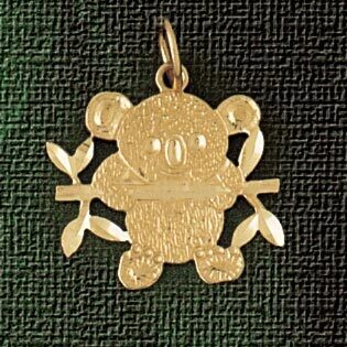 Dazzlers Jewelry Teddy Bear Pendant Necklace Charm Bracelet in Yellow, White or Rose Gold 2486, MPN…