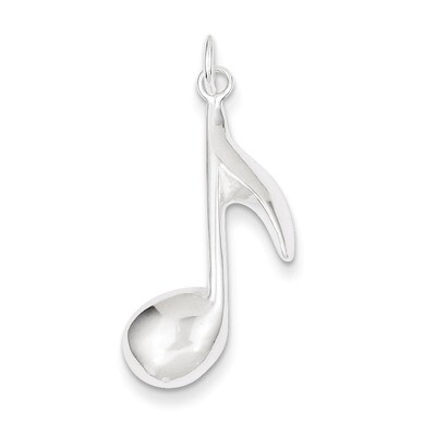 Music Note Charm Sterling Silver QC186, MPN: QC186, 883957905617
