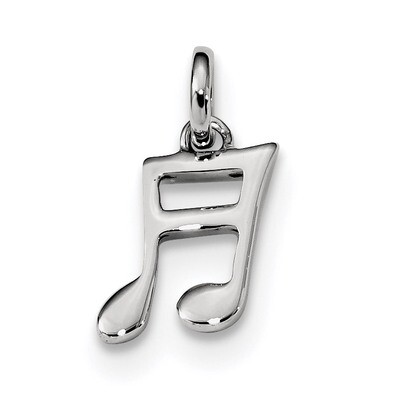 Music Note Pendant Sterling Silver Rhodium-plated QC9293, MPN: QC9293, 886774090368
