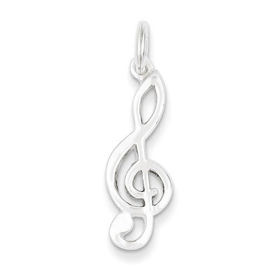 Music Note Charm Sterling Silver QC4756, MPN: QC4756, 723252331318