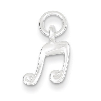Music Note Charm Sterling Silver QC6121, MPN: QC6121, 883957914596