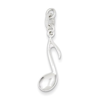 Music Note Charm Sterling Silver Polished QC7781, MPN: QC7781, 883957598741