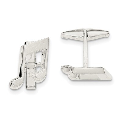 Music Note Cufflinks Sterling Silver QQ569, MPN: QQ569, 191101783098