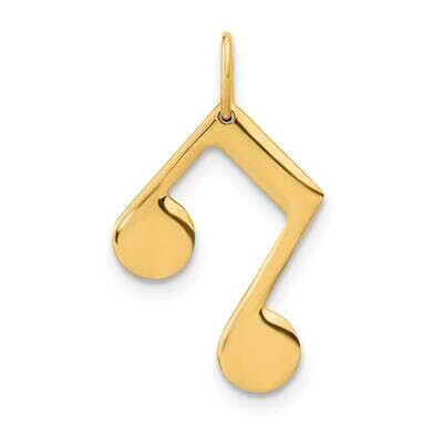 Music Note Pendant 14k Gold Polished YC1478, MPN: YC1478,