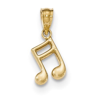 Music Note Pendant 14k Gold Polished YC1260, MPN: YC1260, 886774617992