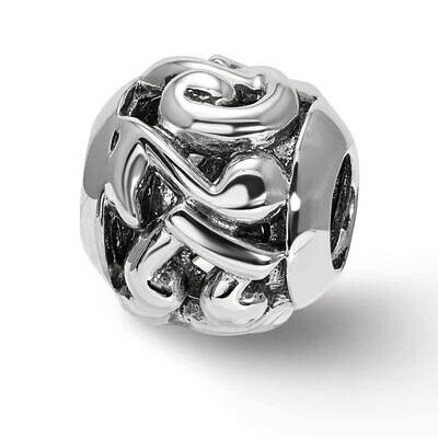 Musical Notes Bead Sterling Silver QRS3925, MPN: QRS3925,