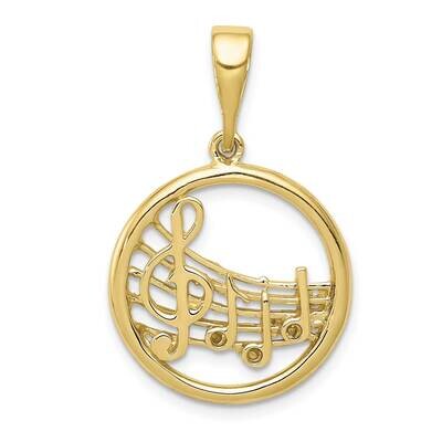 Musical Notes Pendant 10k Gold Polished 10K6136, MPN: 10K6136,