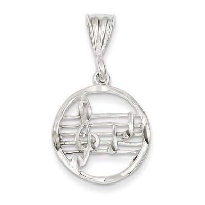 Music Staff Charm Sterling Silver QC1619, MPN: QC1619, 883957905358