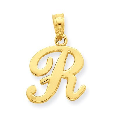 R Script Initial Pendant 14k Gold YC993R, MPN: YC993R, 637218007158