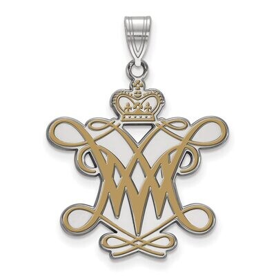 William And Mary Extra Large Enamel Pendant Sterling Silver SS004WMA, MPN: SS004WMA, 886774680903