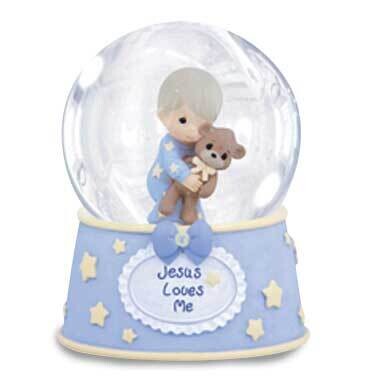 Precious Moments Blue Jesus Loves Me Musical Snow Globe GM18942, MPN: GM18942, 875555021226