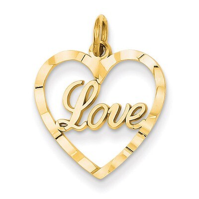 Love Heart Pendant 14k Gold C312, MPN: C312, 883957858890