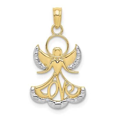 Rhodium Love Angel Pendant 10k Gold 10K3748, MPN: 10K3748,