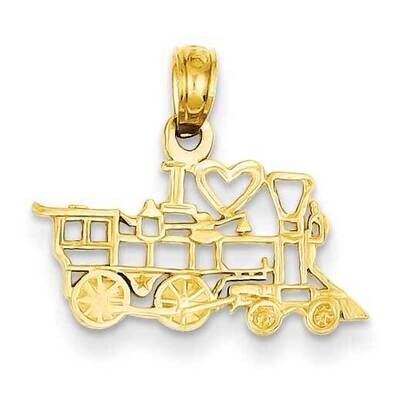 I Love Train Pendant 14k Gold K2813, MPN: K2813, 637218030958