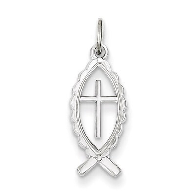 Ichthus Fish Charm Sterling Silver QC3684, MPN: QC3684, 886774108797
