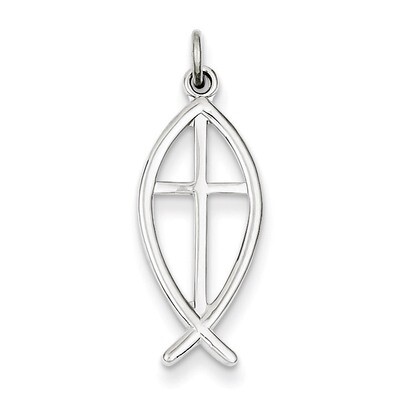 Ichthus Fish Charm Sterling Silver QC3682, MPN: QC3682, 883957283302