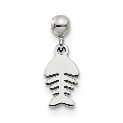 Fish Charm Sterling Silver Dangle QMM160, MPN: QMM160,