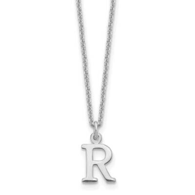Letter R Initial Pendant with Chain 14k White Gold Cutout XNA727W/R, MPN: XNA727W/R, 191101672330