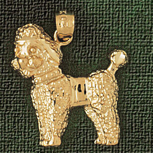 Dazzlers Jewelry Poodle Dog Pendant Necklace Charm Bracelet in Yellow, White or Rose Gold 2179, MPN…