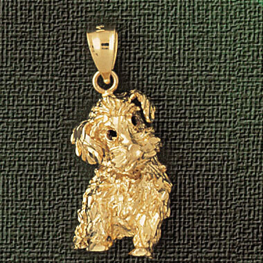 Dazzlers Jewelry Poodle Dog Pendant Necklace Charm Bracelet in Yellow, White or Rose Gold 2180, MPN…
