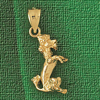 Dazzlers Jewelry Poodle Dog Pendant Necklace Charm Bracelet in Yellow, White or Rose Gold 2167, MPN…