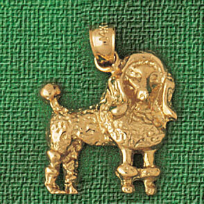 Dazzlers Jewelry Poodle Dog Pendant Necklace Charm Bracelet in Yellow, White or Rose Gold 2165, MPN…