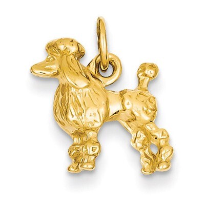 3-Dimensional Poodle Charm 14k Gold Solid K1003, MPN: K1003, 883957900940