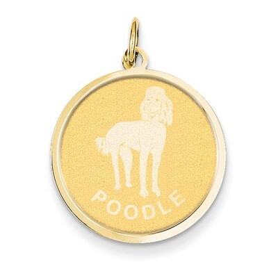 Poodle Disc Charm 14k Gold XAC376, MPN: XAC376, 886774122274