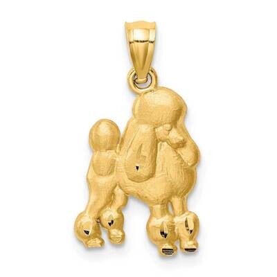 Poodle Pendant 14k Gold Diamond-cut C4619, MPN: C4619, 883957606347