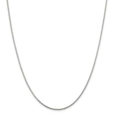 1.5mm Diamond-Cut Round Spiga Chain 22 Inch Sterling Silver QSR040-22, MPN: QSR040-22,