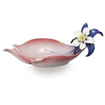 Franz Porcelain Columbine Wildflowers Candleholder FZ02089, MPN: FZ02089,