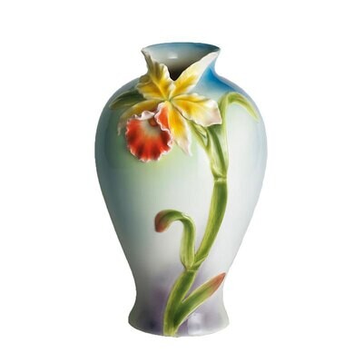 Franz Porcelain Cattleya Flower Vase FZ00283, MPN: FZ00283,