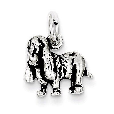 Basset Hound Charm Antiqued Sterling Silver QC7830, MPN: QC7830, 883957554839