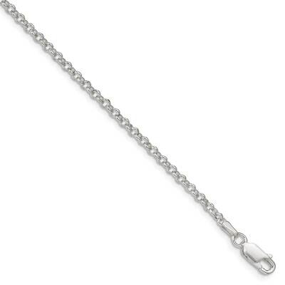 2.5mm Rolo Chain Anklet 9 Inch Sterling Silver QFC2-9, MPN: QFC2-9,