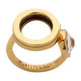 Nikki Lissoni Interchangeable Open Ring with Swarovski Stone Gold-plated Size 9 R1007G9, MPN: R1007…