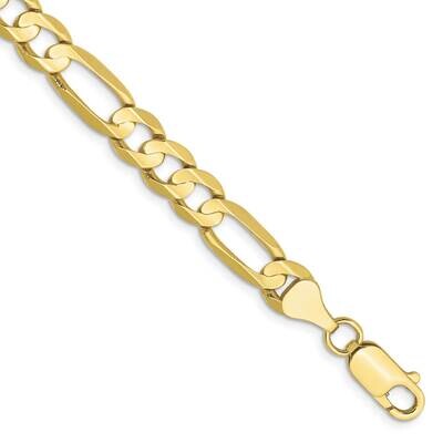 6.75mm Concave Open Figaro Chain 9 Inch 10k Gold 10LF180-9, MPN: 10LF180-9, 191101568060