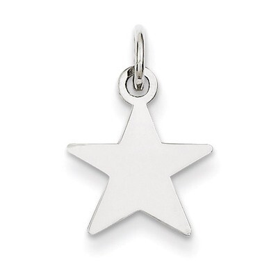 Star Disc Charm Engravable Sterling Silver QM462/27, MPN: QM462/27, 883957584157