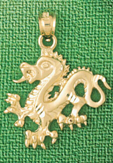 Dazzlers Jewelry Dragon Pendant Necklace Charm Bracelet in Yellow, White or Rose Gold 2397, MPN: DZ…